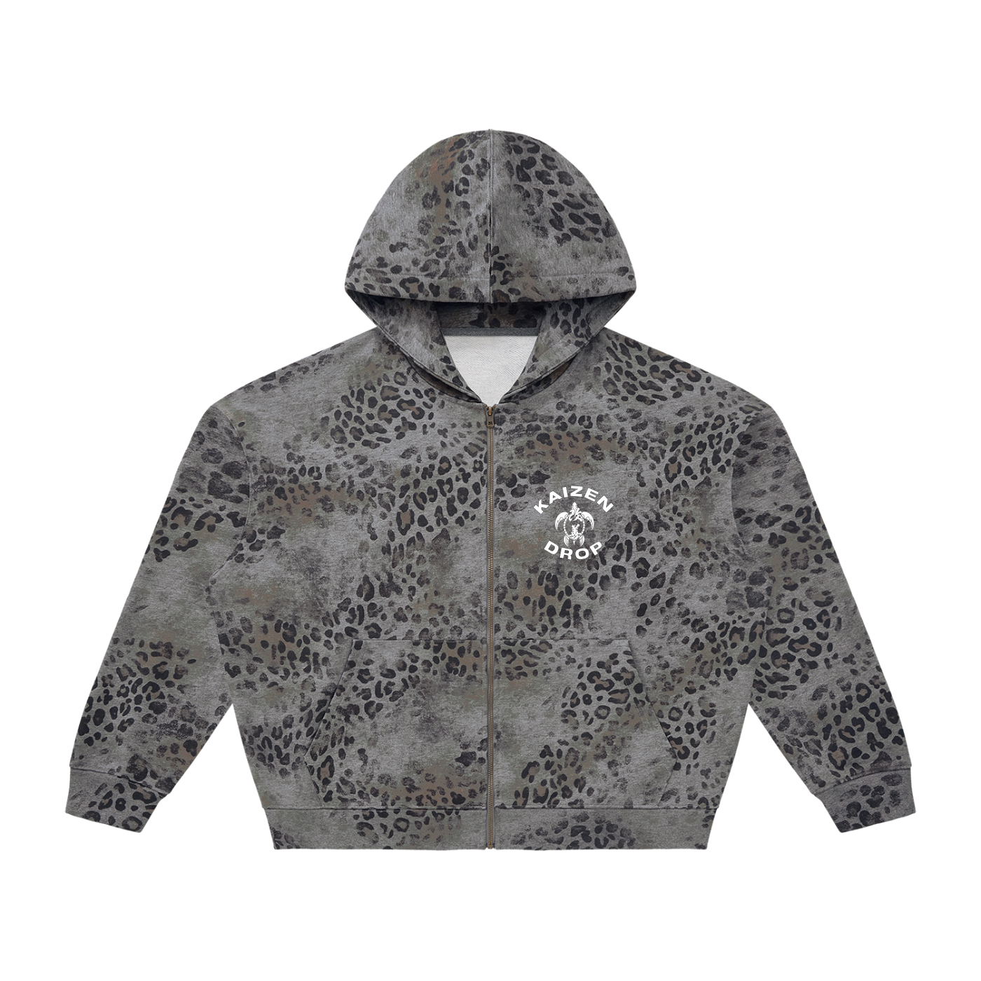 "Kurohyo X Bishuhyo" Unisex Leopard Full Zip Hoodie