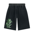 "Emerald-Ryu" Vintage Wash Double Waistband Leg Shorts