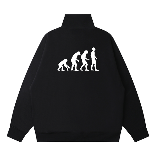 "EVOLUTION" Quarter-Zip Drop Shoulder Sweatshirt