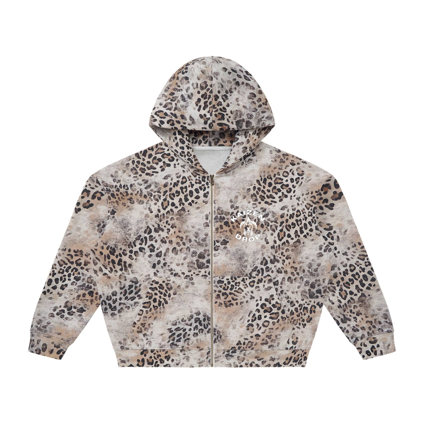 "Kurohyo X Bishuhyo" Unisex Leopard Full Zip Hoodie