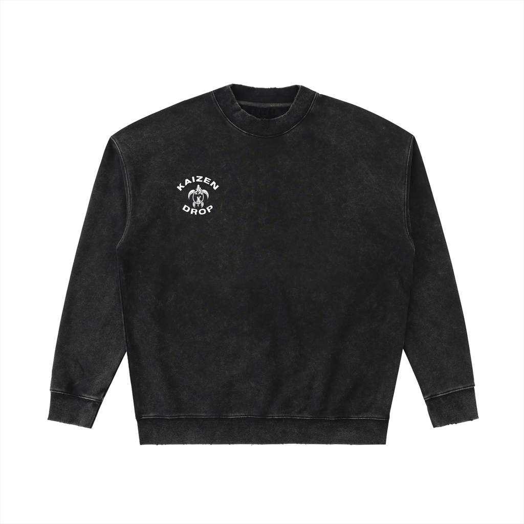 'TURTLE-CLAN' Drop Shoulder Crewneck Sweatshirt