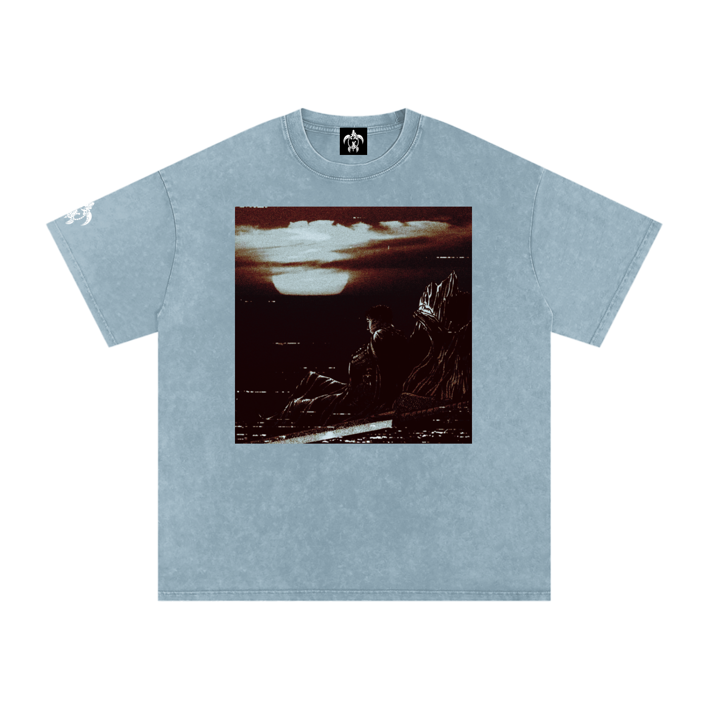 'LOST CHILD' Snow Washed Oversized Cotton T-Shirt