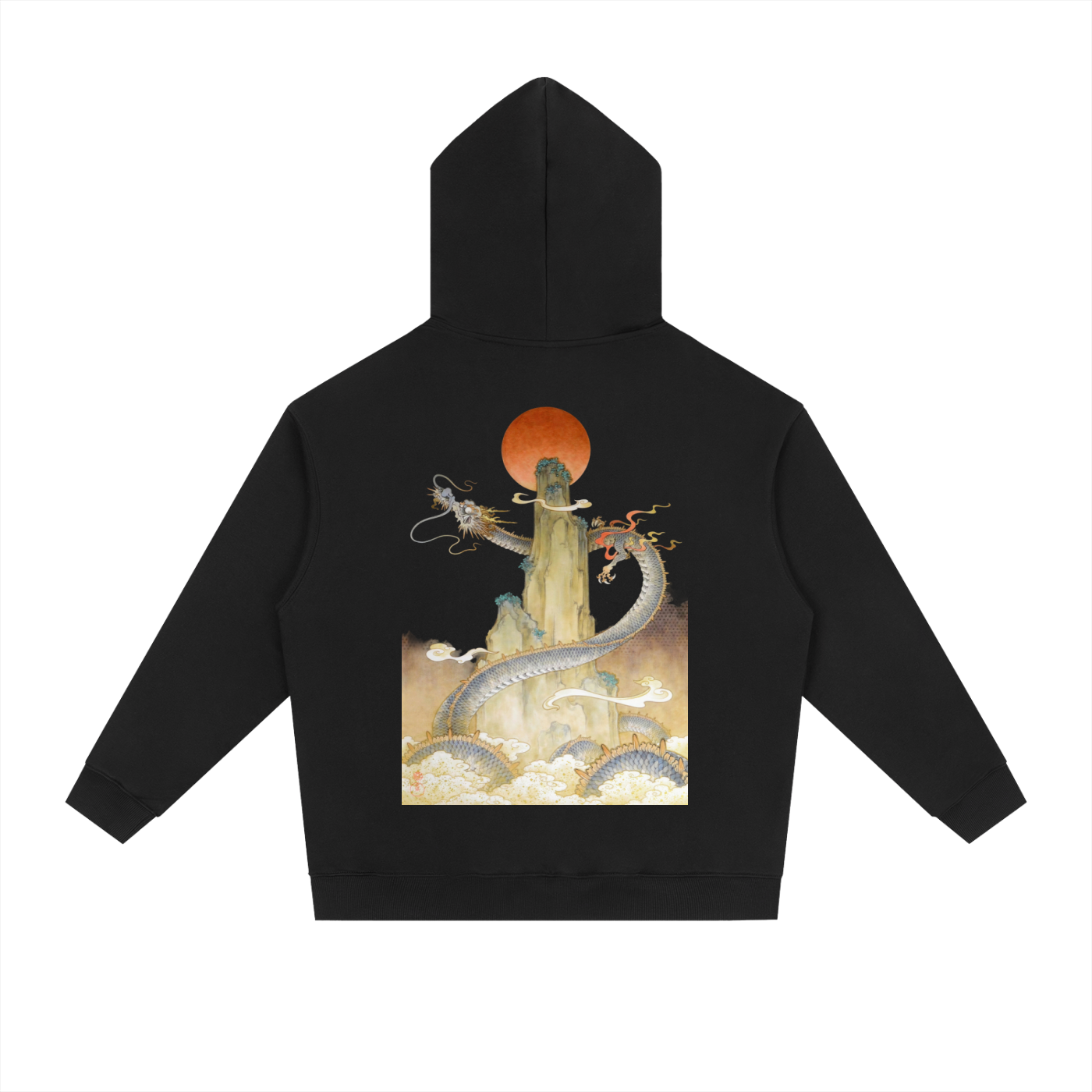 "Kaizen-Horizon" Essential Drop-Shoulder Hoodie