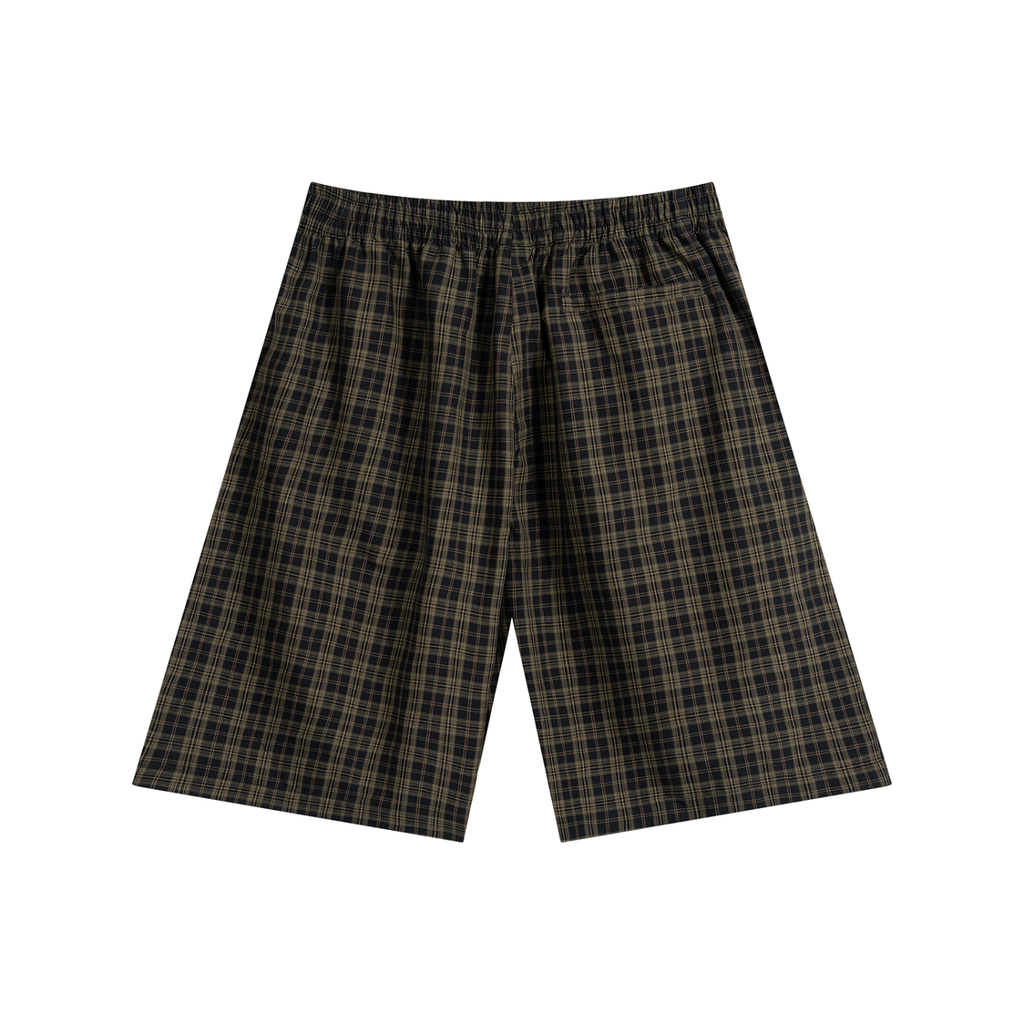 [Turtle Crew] Unisex Plaid Wide Leg Shorts