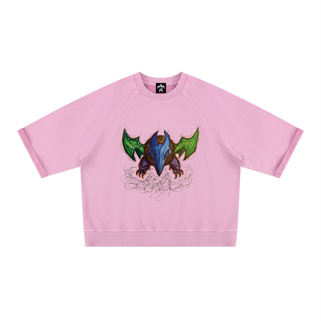 'Gargaerole' Boxy Short Sleeve Sweatshirt
