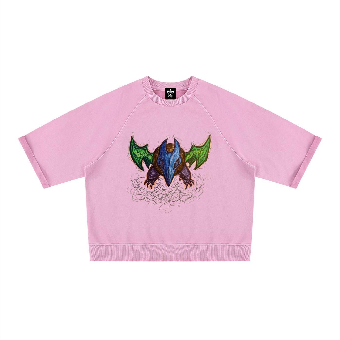 'Gargaerole' Boxy Short Sleeve Sweatshirt