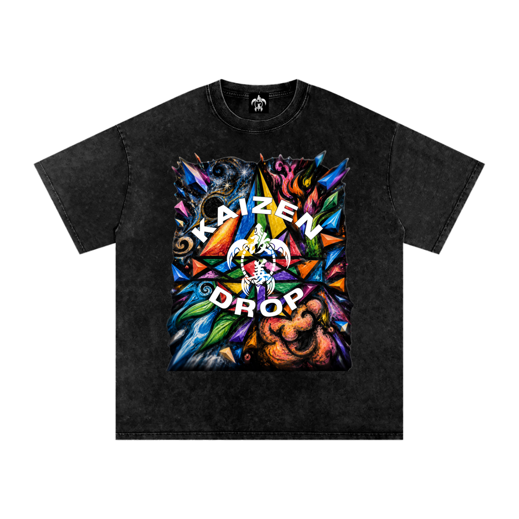 'Spectral Diamond' Oversized Cotton T-Shirt